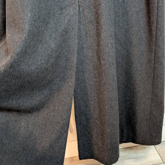 Vintage London Fog Wool Blend Full Length Coat | Women's, Charcoal Gray, Size 14 - Picture 8 of 15